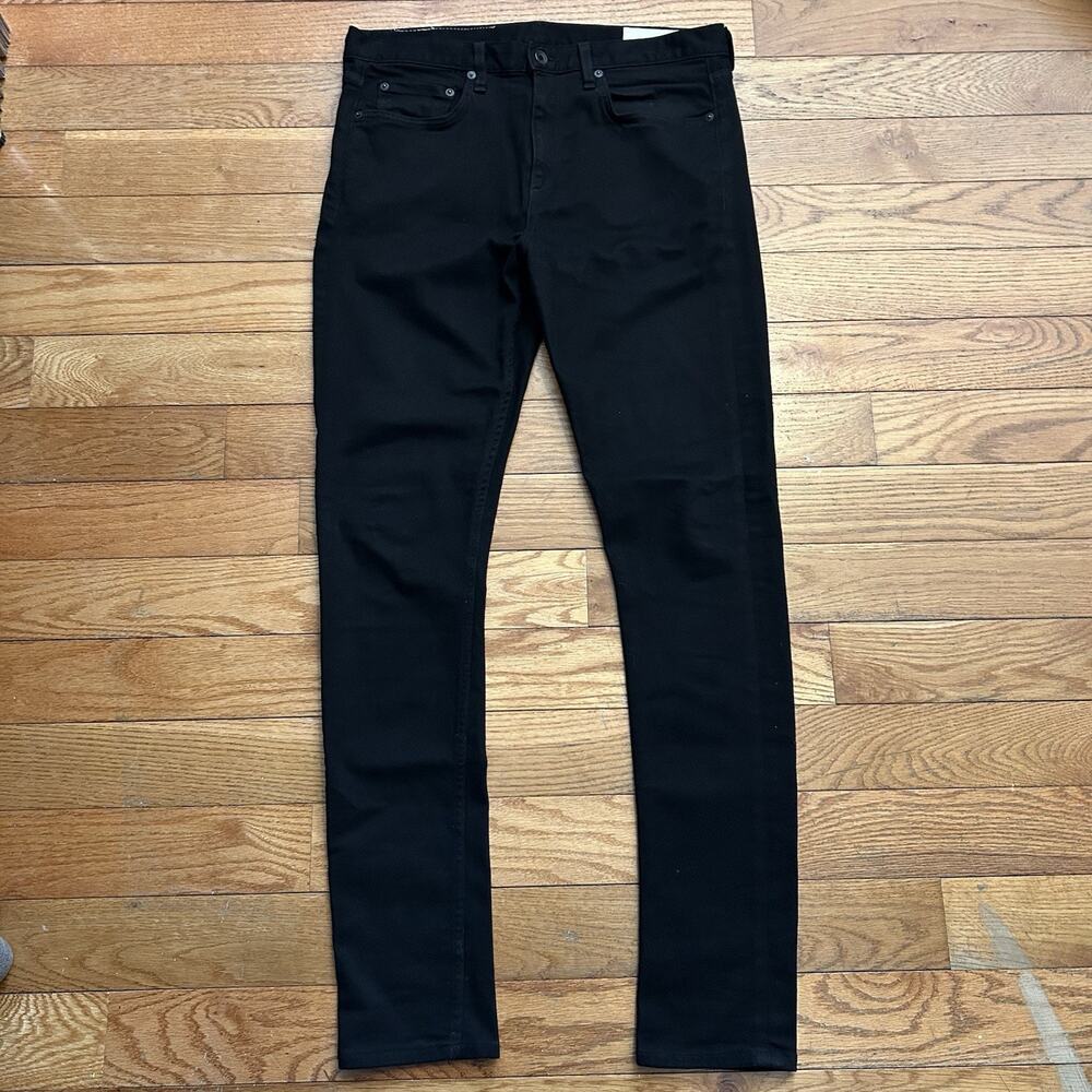 Rag & Bone Fit 1 Super Skinny Black Stretch Jeans Men’s 32x32
